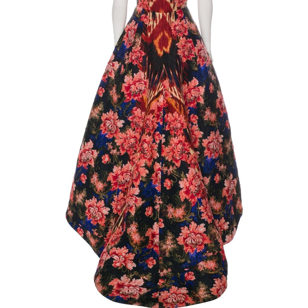OSCAR DE LA RENTA FLORAL PRINT SIZE 2 SILK GOWN - Picture 4 of 9